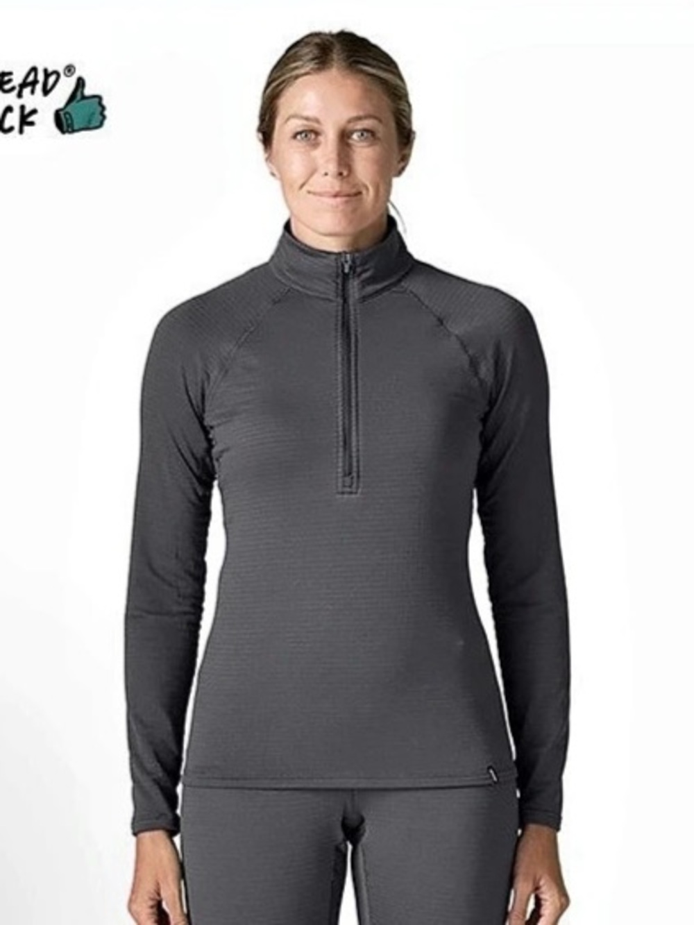 Patagonia Capilene Midweight Zip-Neck Top in dark grey Size Small